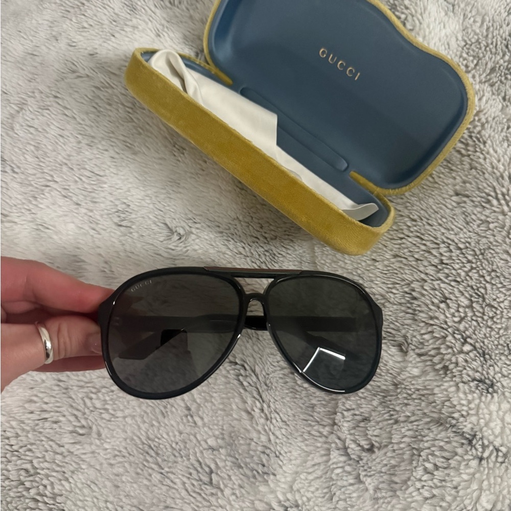 Gucci Dark Aviator Sunglasses